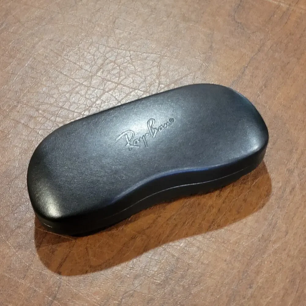 Ray-ban hard clamshell sunglasses eyeglasses black case 200125